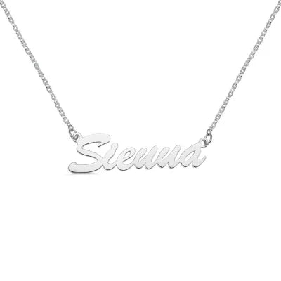Sterling Silver Sienna Style Name Necklace