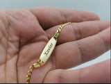 925 Sterling Silver/Gold Plated Bar Bracelet with Personalization