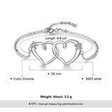 Adjustable Intertwined Heart Bracelet for Women