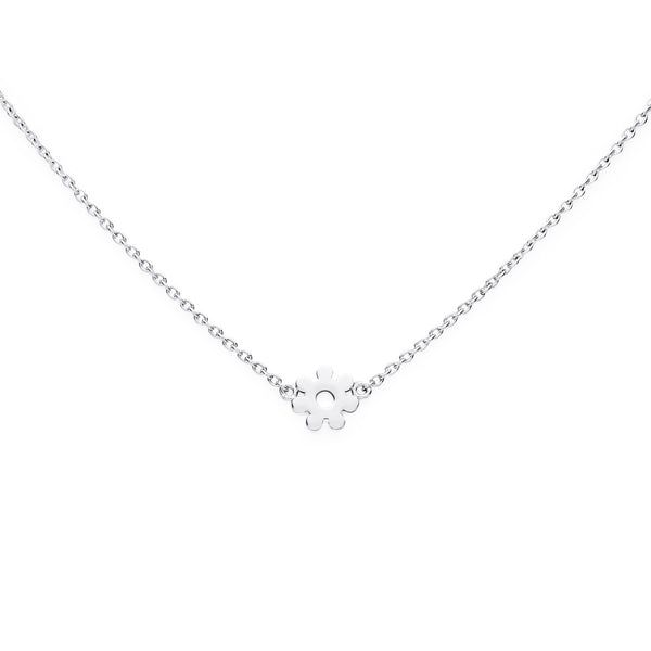 Charming Girl Kids' Sterling Silver Crystal Heart Pendant Necklace